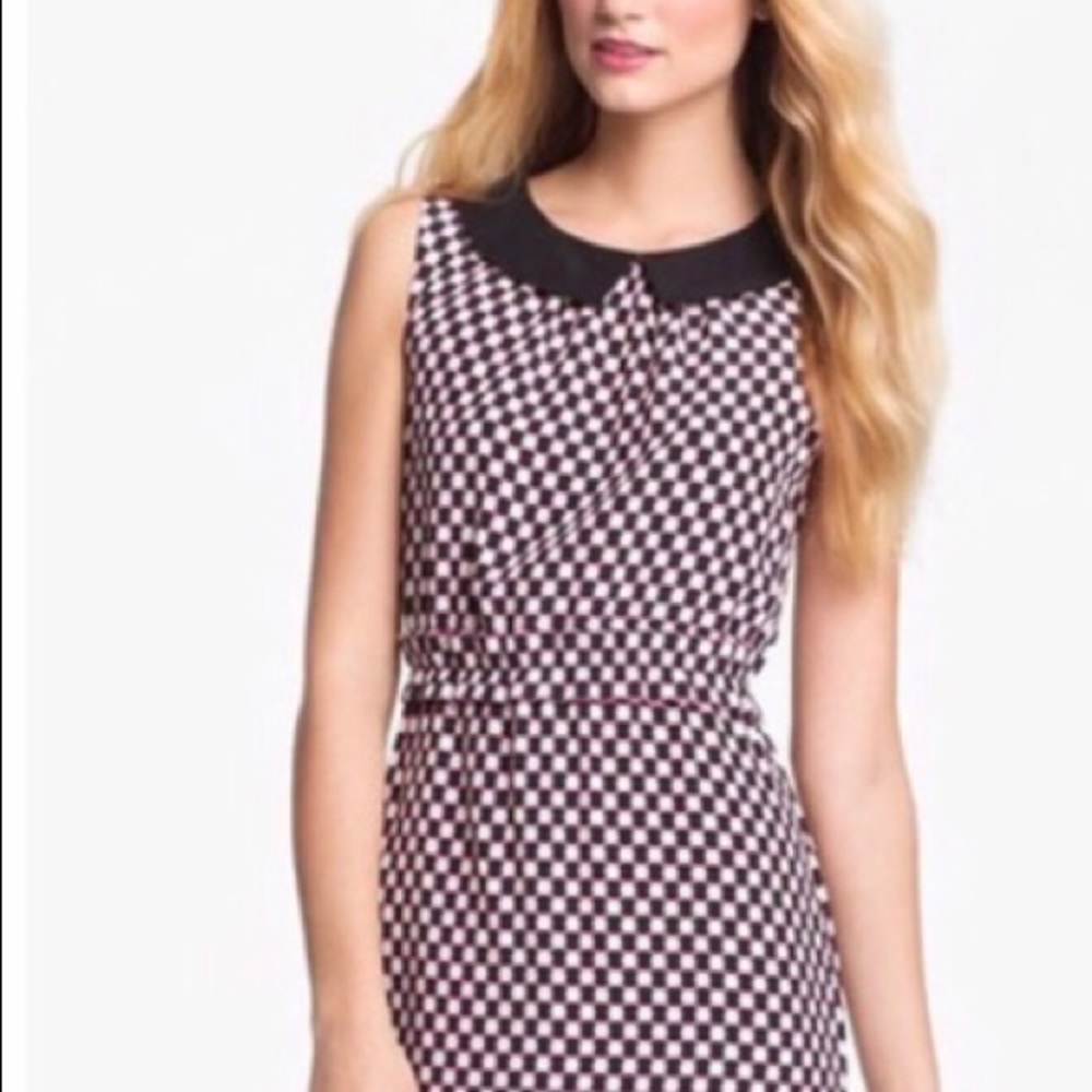 Kate Spade Black and White Patterned Mini Dress